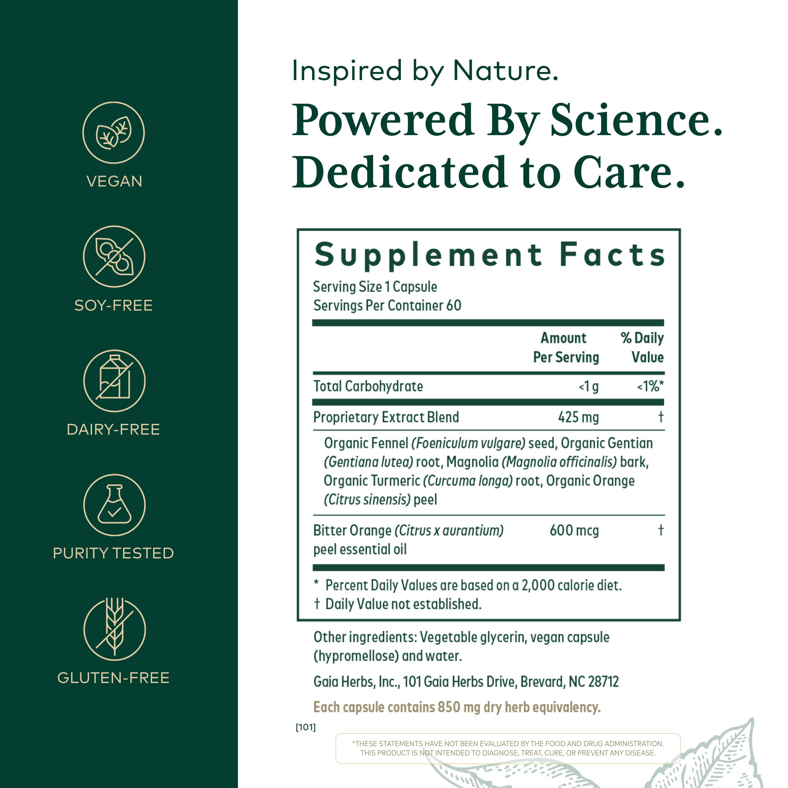Gaia Herbs PRO MMC Restore Turmeric Supplement side view