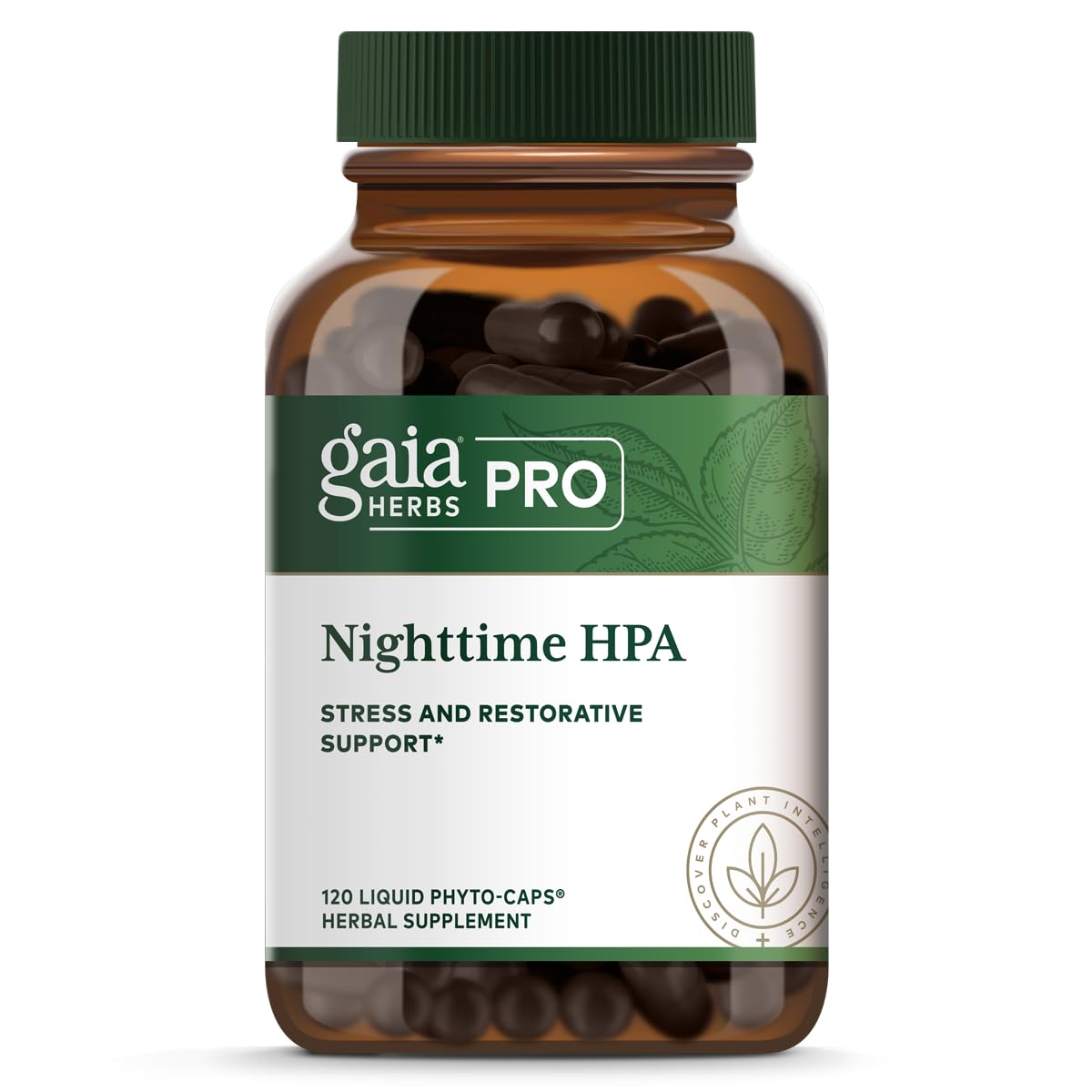 GAIA HERBS PRO Nighttime HPA 120 Vegan Capsules front view