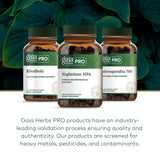 GAIA HERBS PRO Nighttime HPA capsules in hand