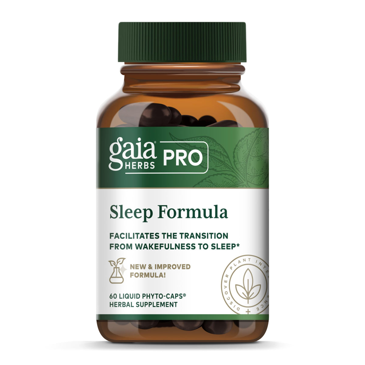 Gaia Herbs PRO Sleep Formula liquid capsules front view