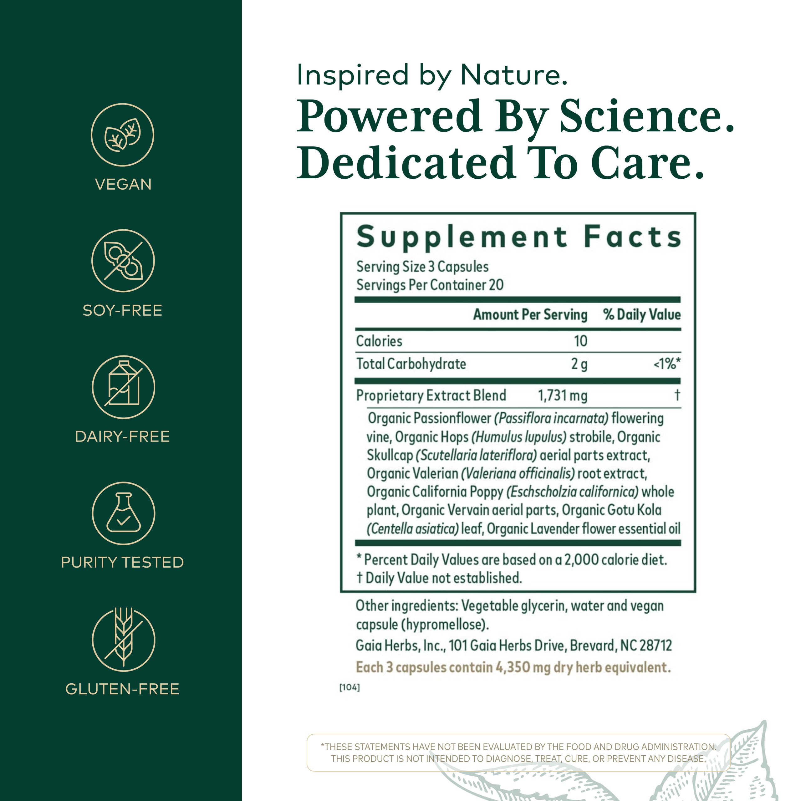 Gaia Herbs PRO Sleep Formula liquid capsules side view