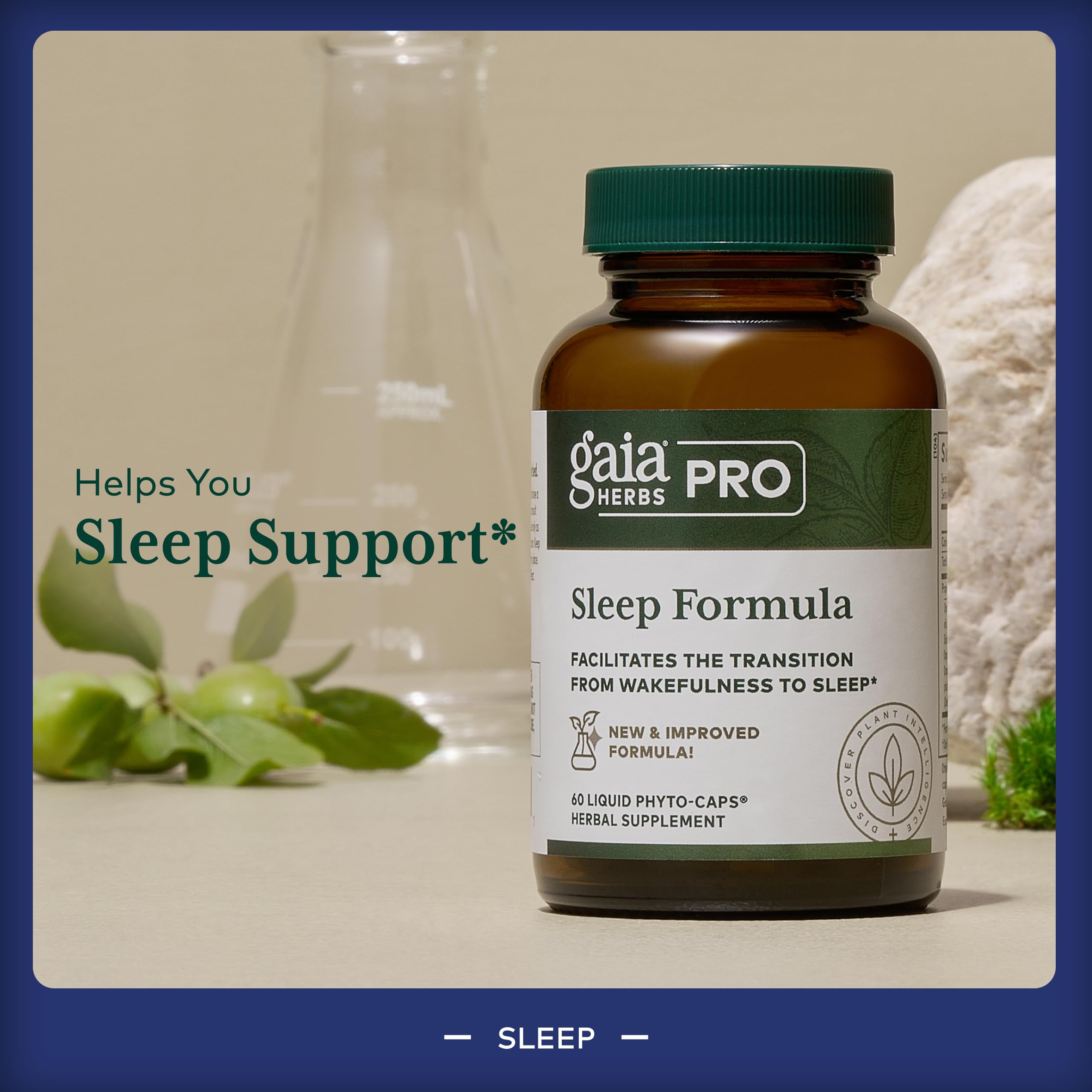 Gaia Herbs PRO Sleep Formula liquid capsules with packaging