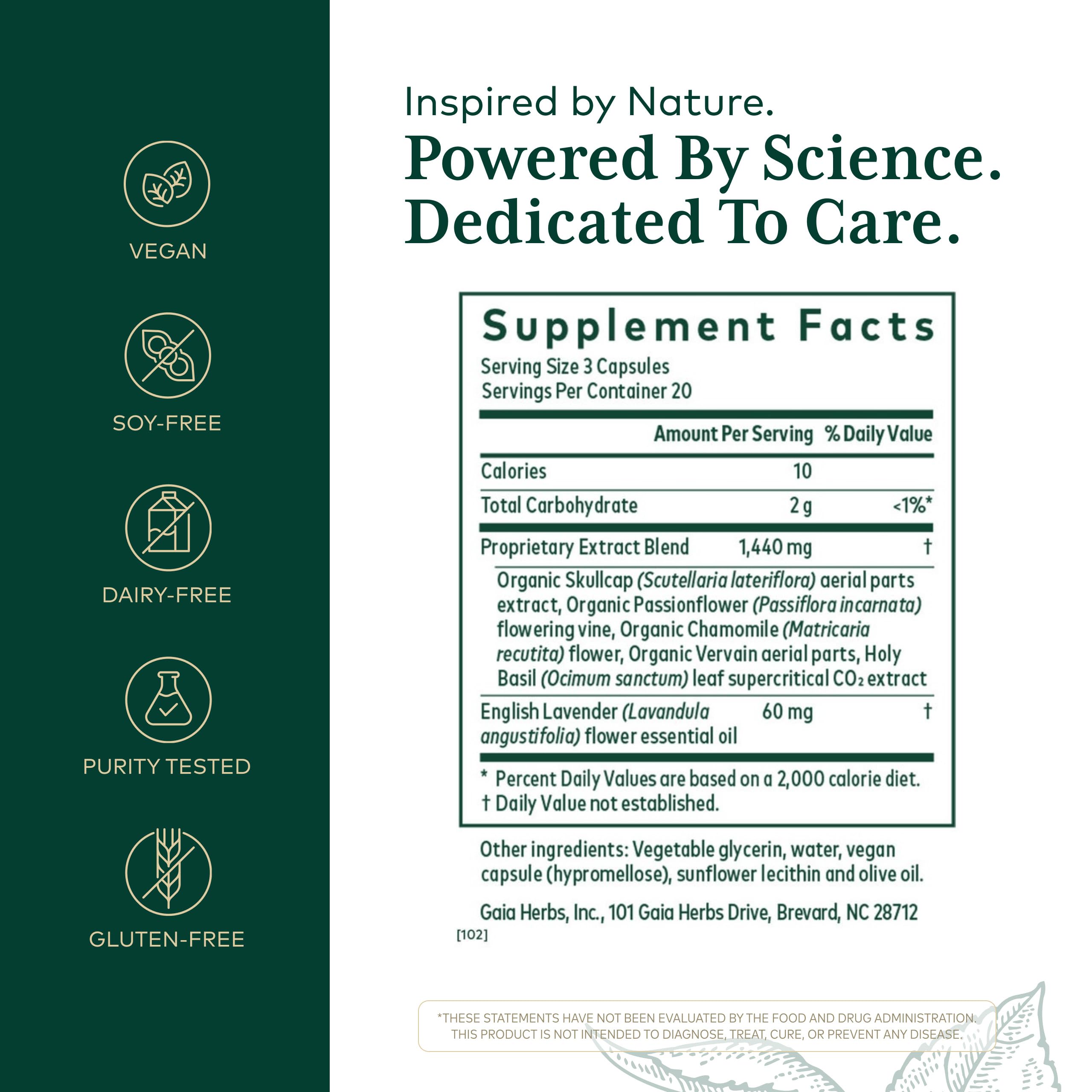 Gaia Herbs PRO Sleep Supplement capsule close-up