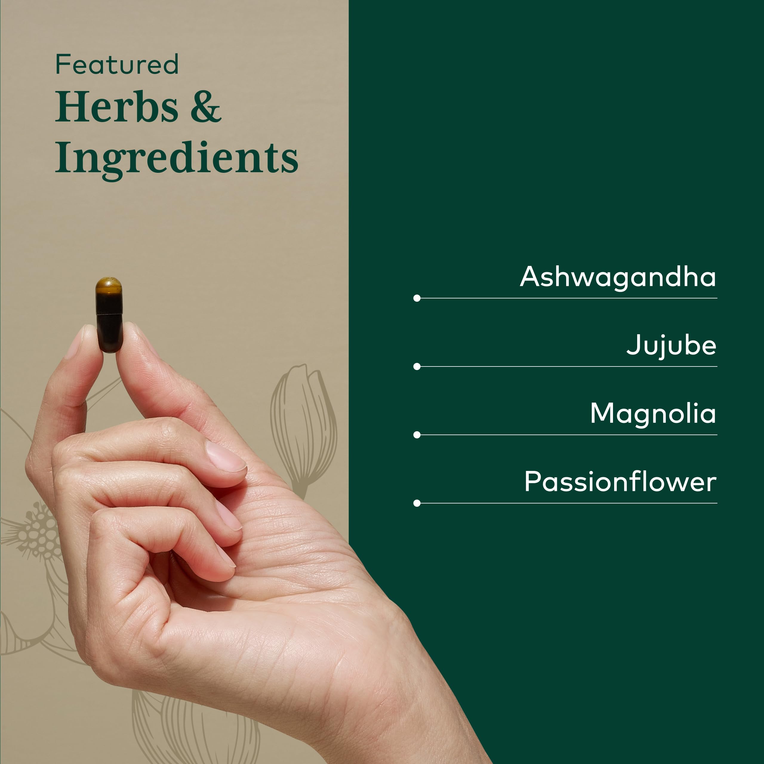 Gaia Herbs PRO Sleep Supplement capsules in a bowl