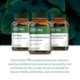 Gaia Herbs PRO Sleep Supplement on a wooden table
