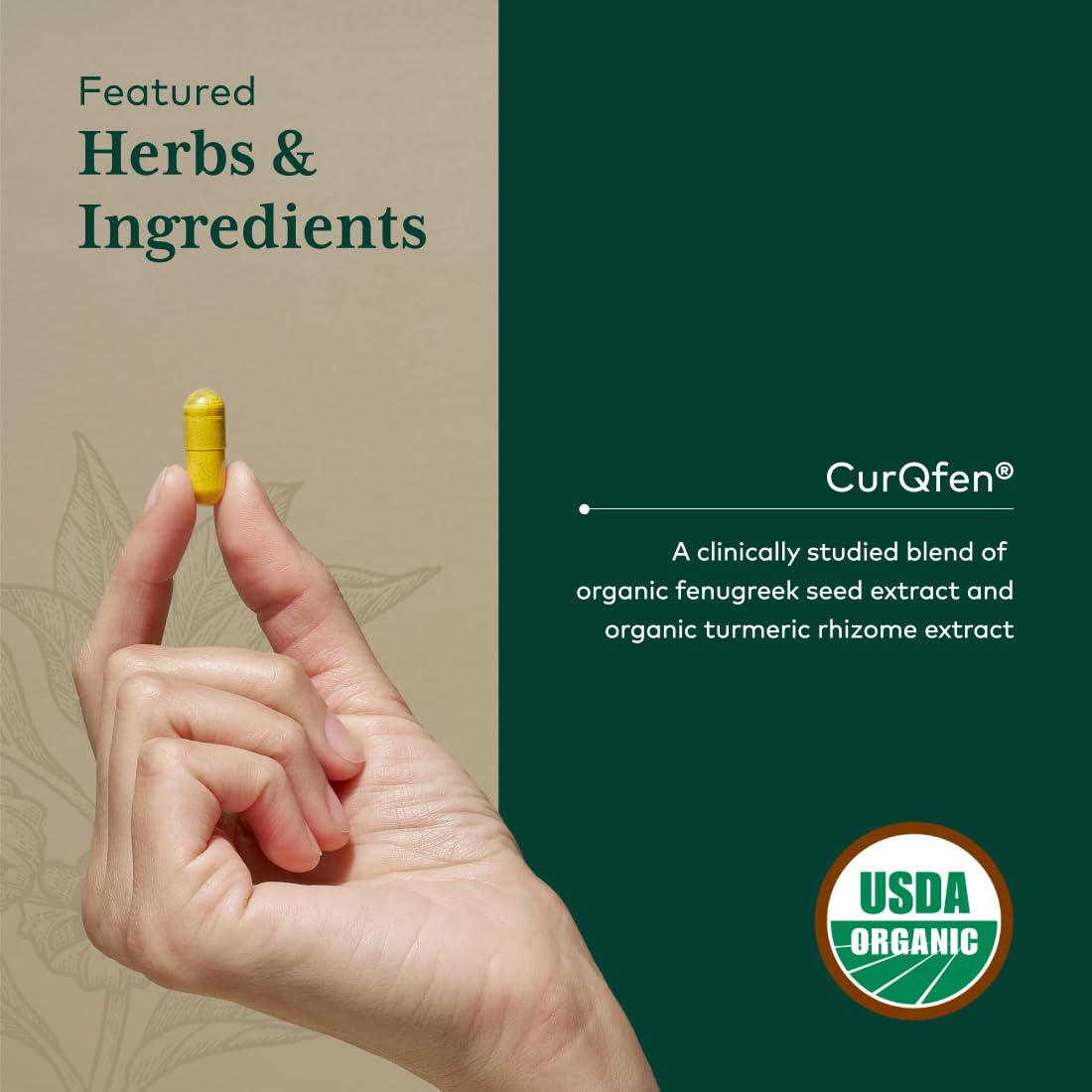 Gaia Herbs PRO Turmeric Fenugreek Complex side view