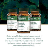 Gaia Herbs PRO Turmeric Fenugreek Complex with measuring spoon