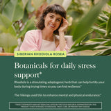 Gaia Herbs Rhodiola Rosea Capsules 120mg on a wooden table