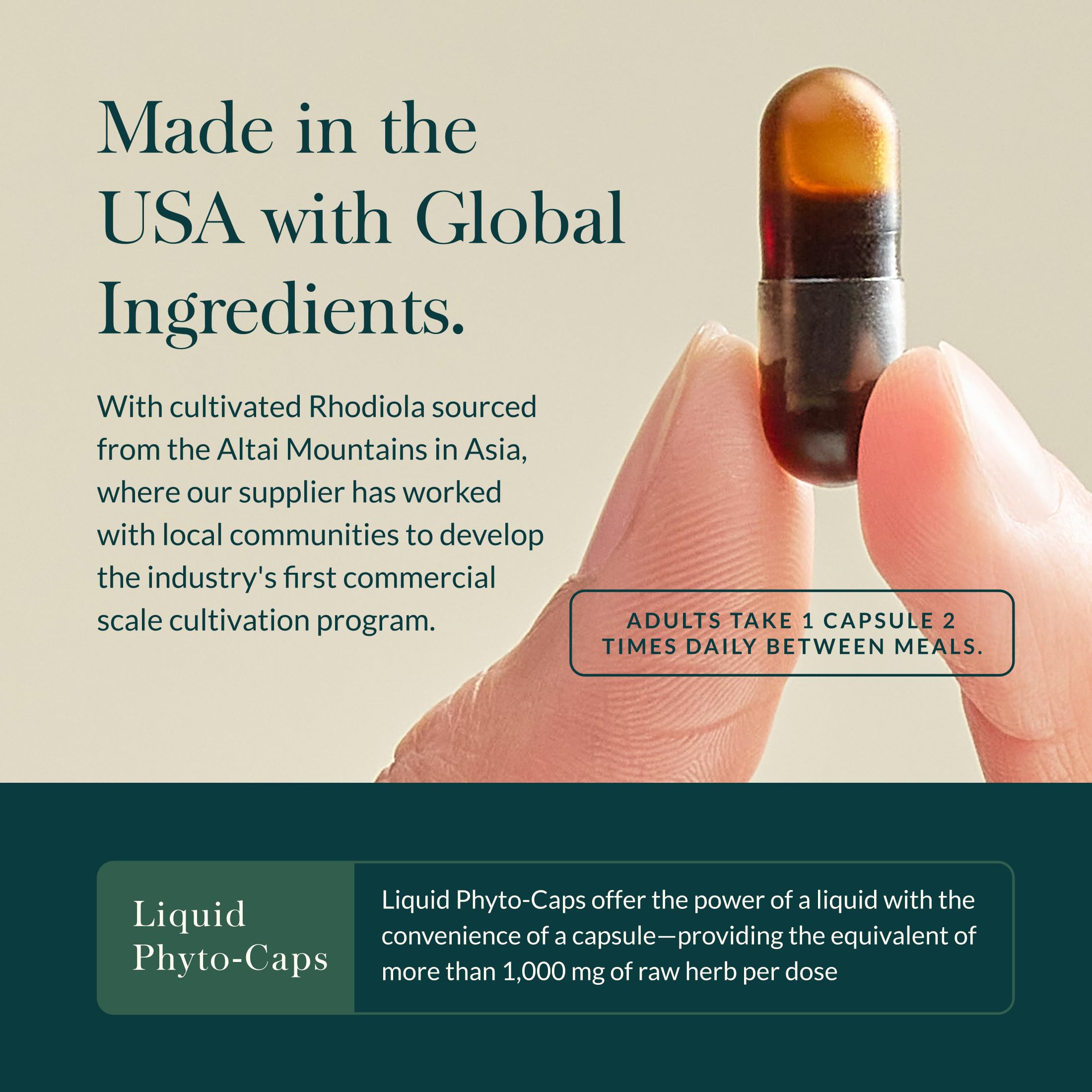 Gaia Herbs Rhodiola Rosea capsules ingredients list