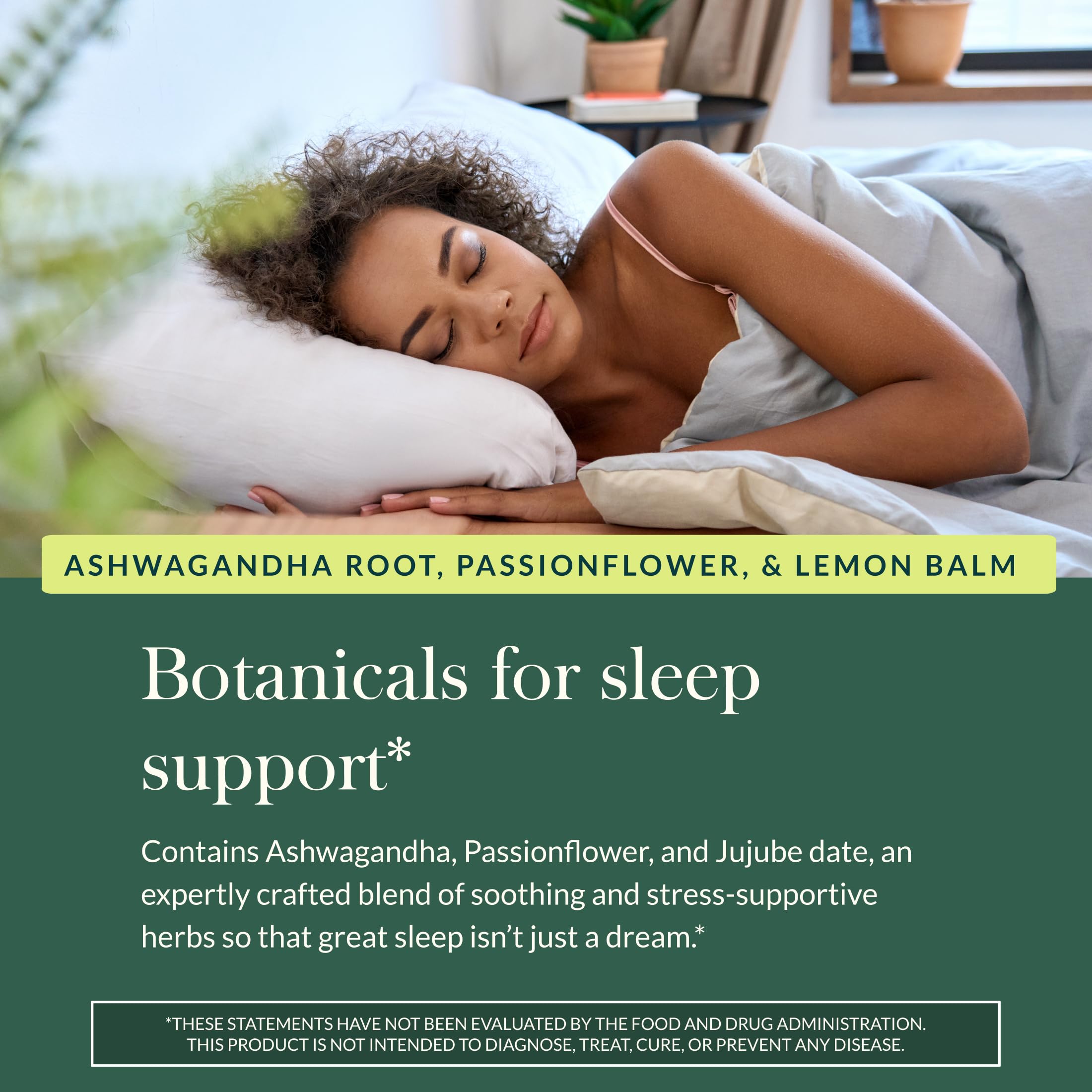 Gaia Herbs Sleep Gummies with a measuring spoon