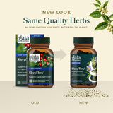Gaia Herbs SleepThru bottle with a natural background