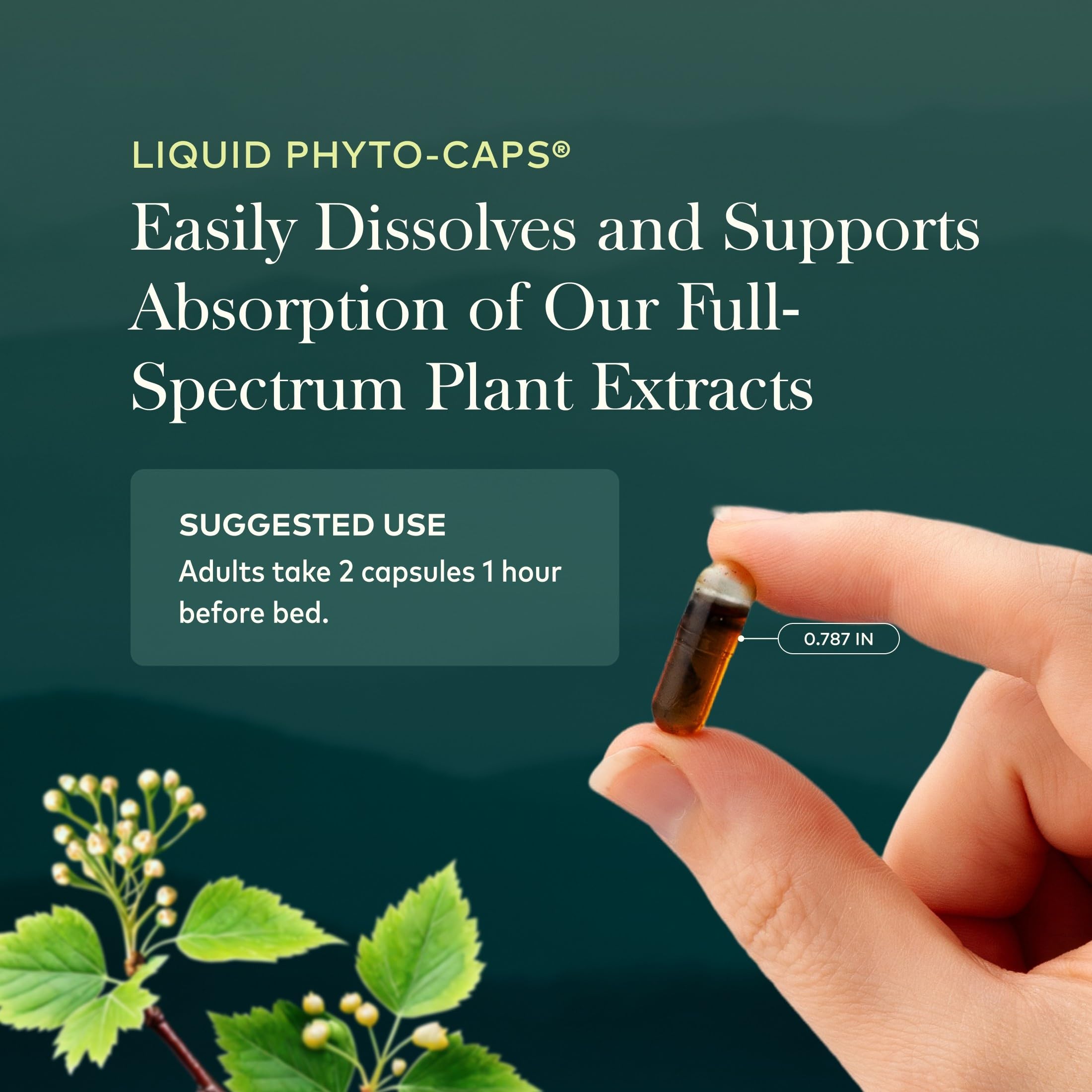Gaia Herbs SleepThru bottle with dosage instructions