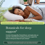 Gaia Herbs SleepThru capsules in a clear glass