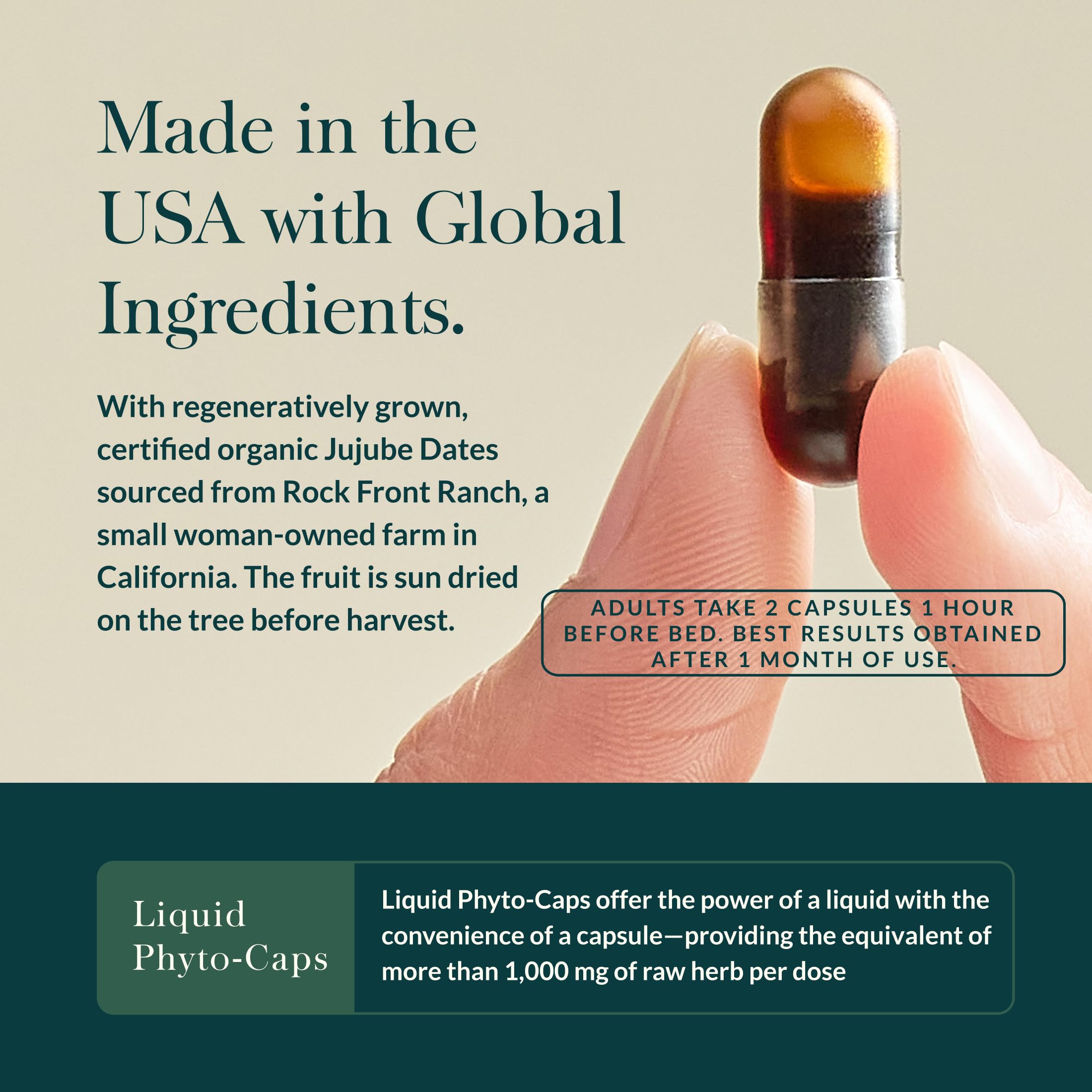 Gaia Herbs SleepThru ingredients list on the back of the bottle