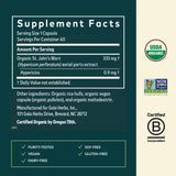 Gaia Herbs St. John's Wort 333mg Herbal Supplement back view