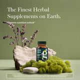 Gaia Herbs Steady Mind St. John's Wort supplement side view