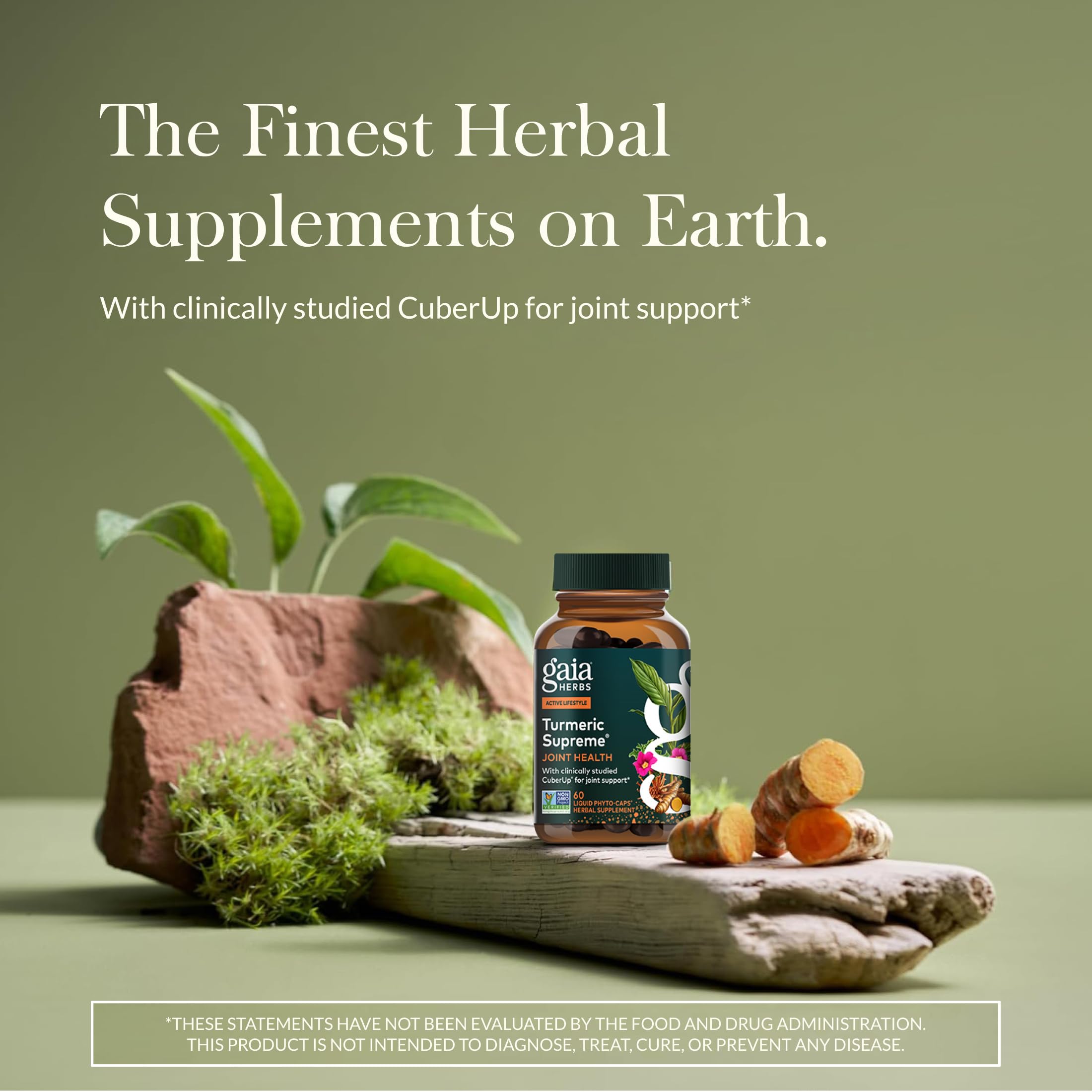 Gaia Herbs Turmeric Curcumin Extract packaging side view