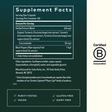 Gaia Herbs Turmeric Extra Strength 240g capsules back view