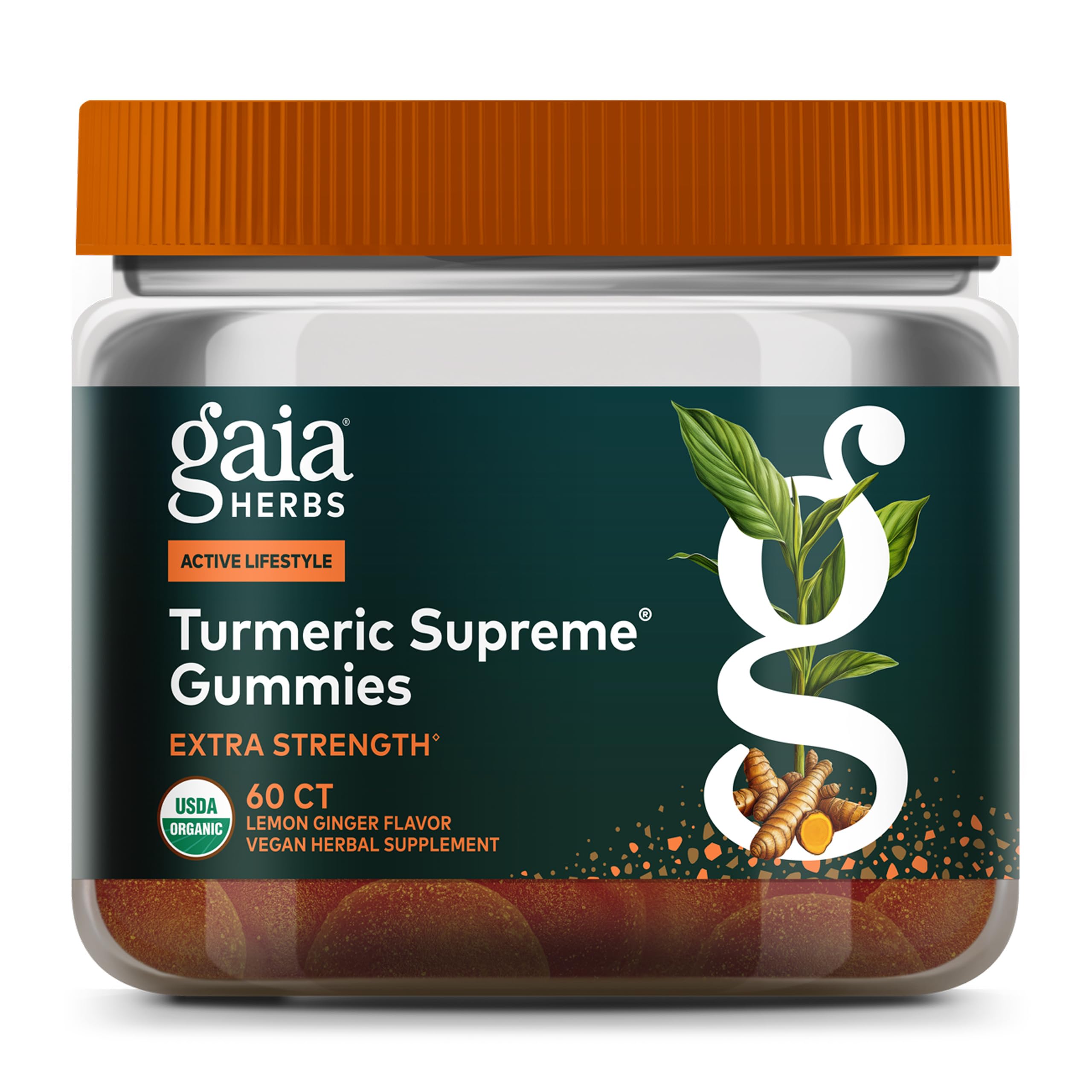 Gaia Herbs Turmeric Gummies front view packaging