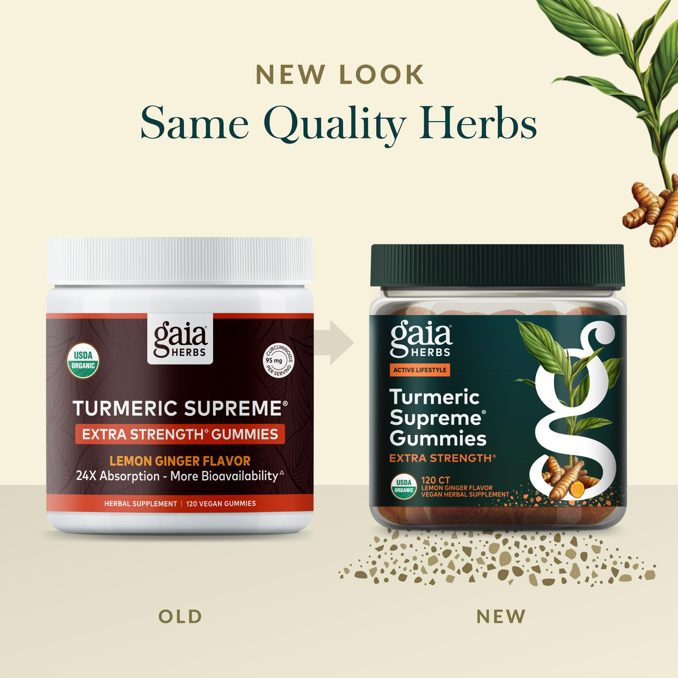 Gaia Herbs Turmeric Gummies nutritional information