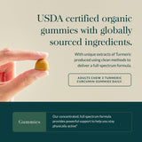 Gaia Herbs Turmeric Gummies with a spoonful of gummies