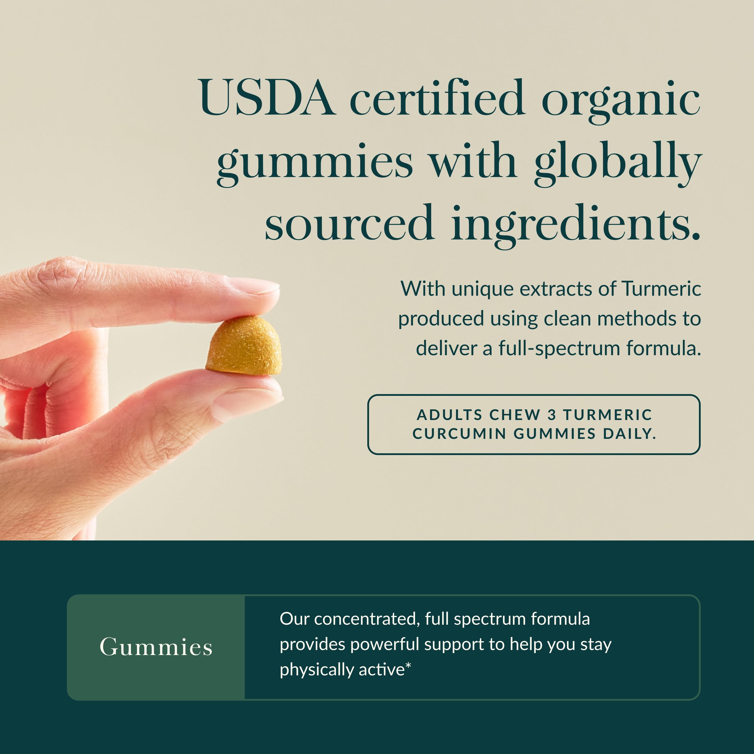 Gaia Herbs Turmeric Gummies with fresh turmeric root and lemon