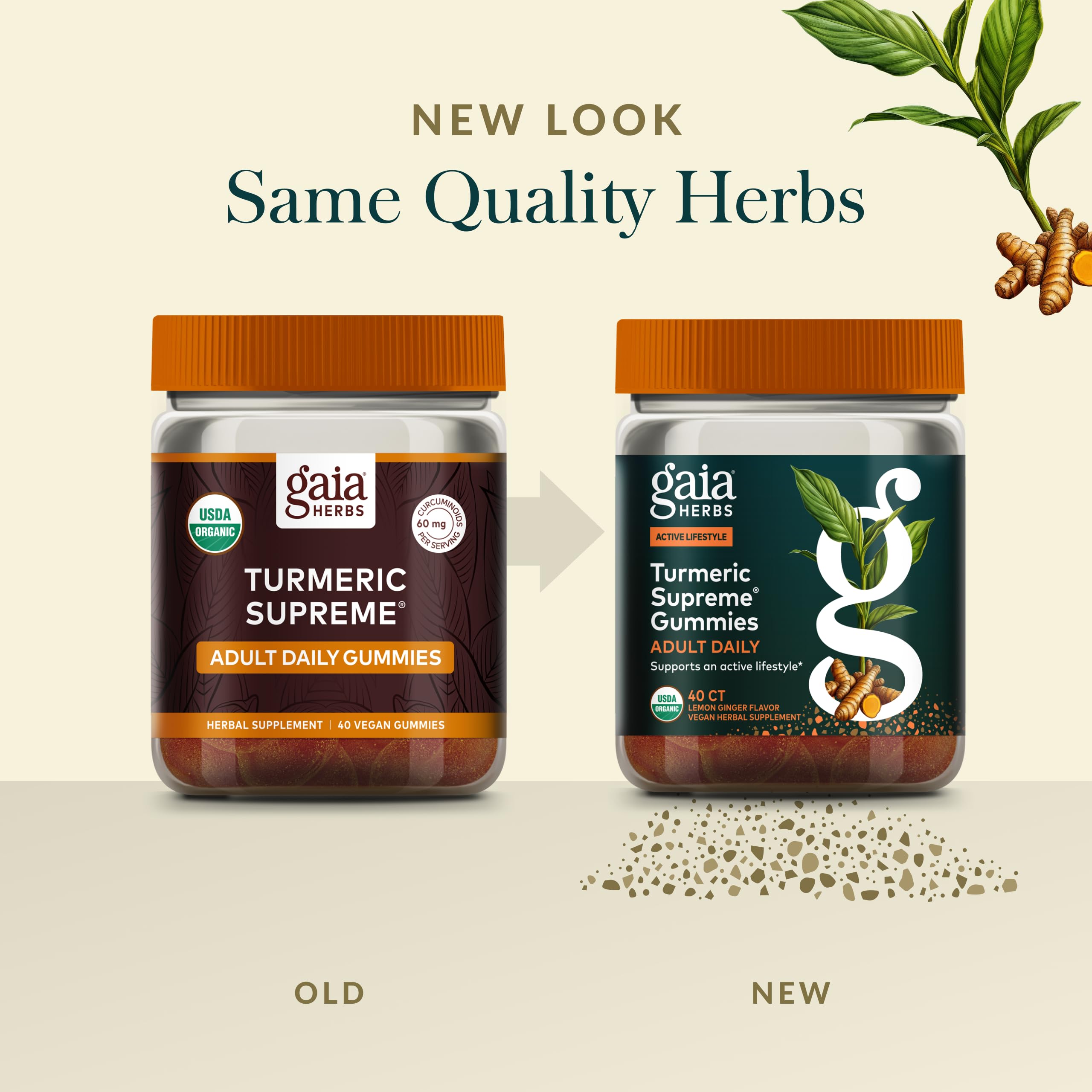 Gaia Herbs Turmeric Supplement with organic ingredients
