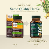 Gaia Herbs Turmeric with Black Pepper Capsules close-up