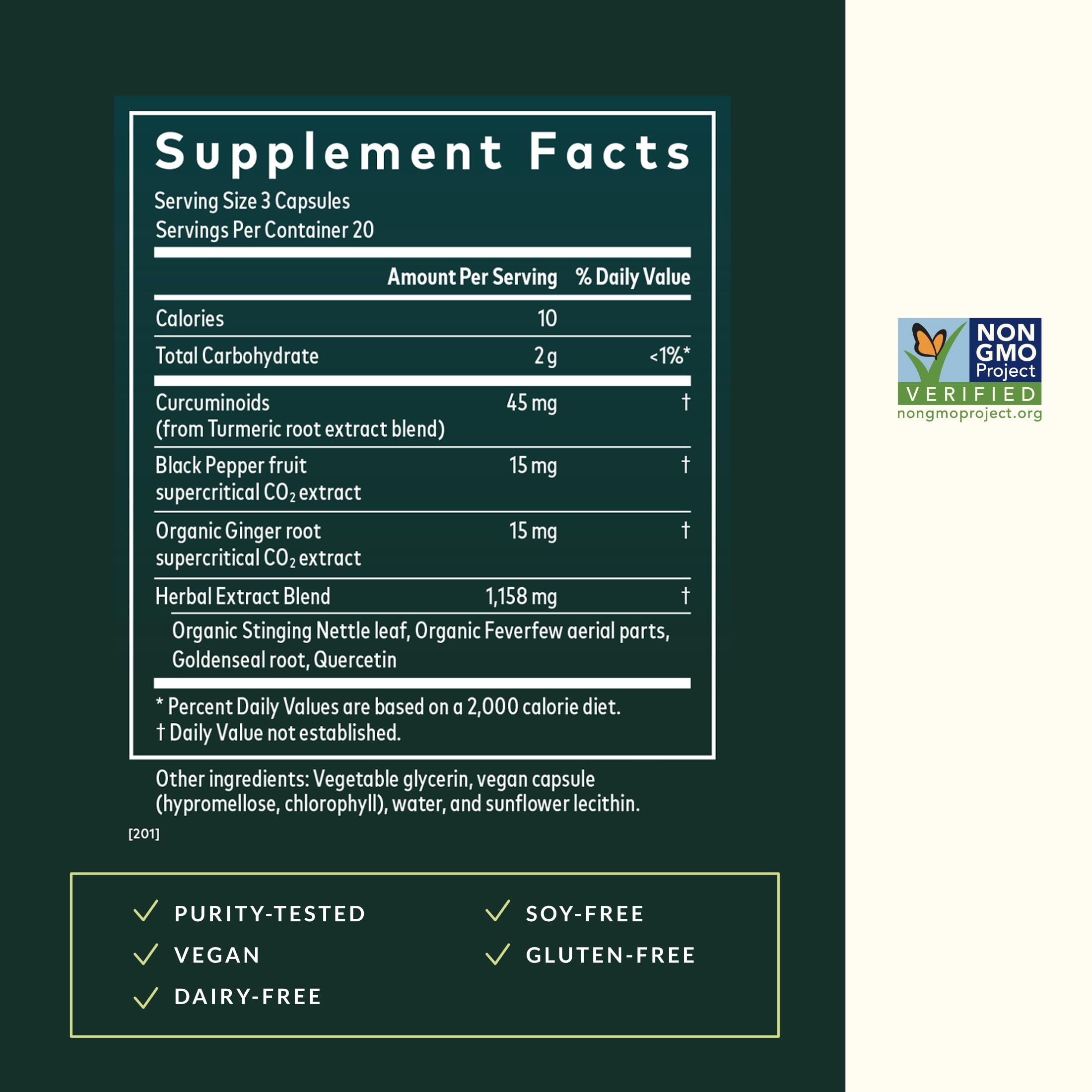 Gaia Herbs Turmeric with Black Pepper Capsules packaging