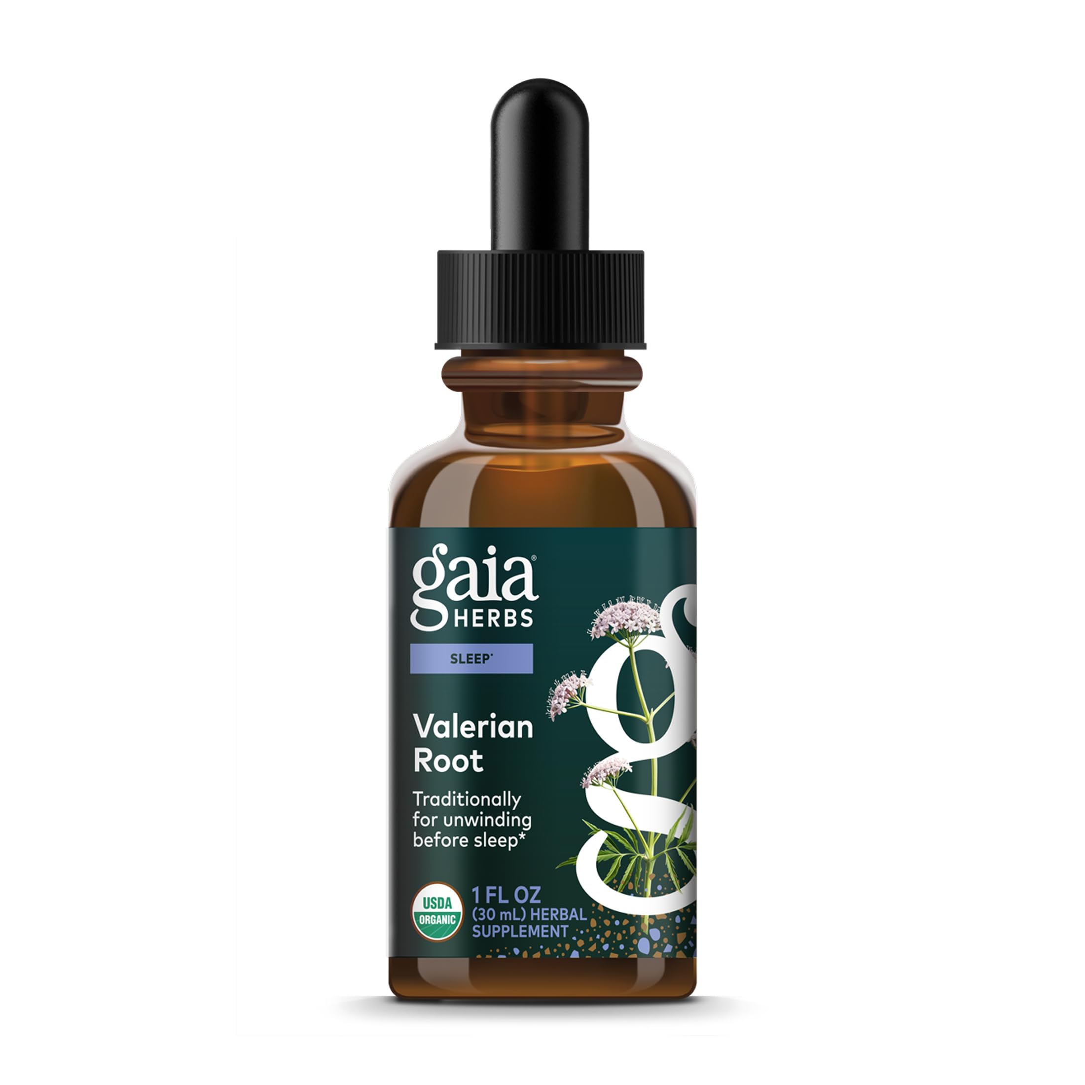 Gaia Herbs Valerian Root Organic Liquid Extract front view