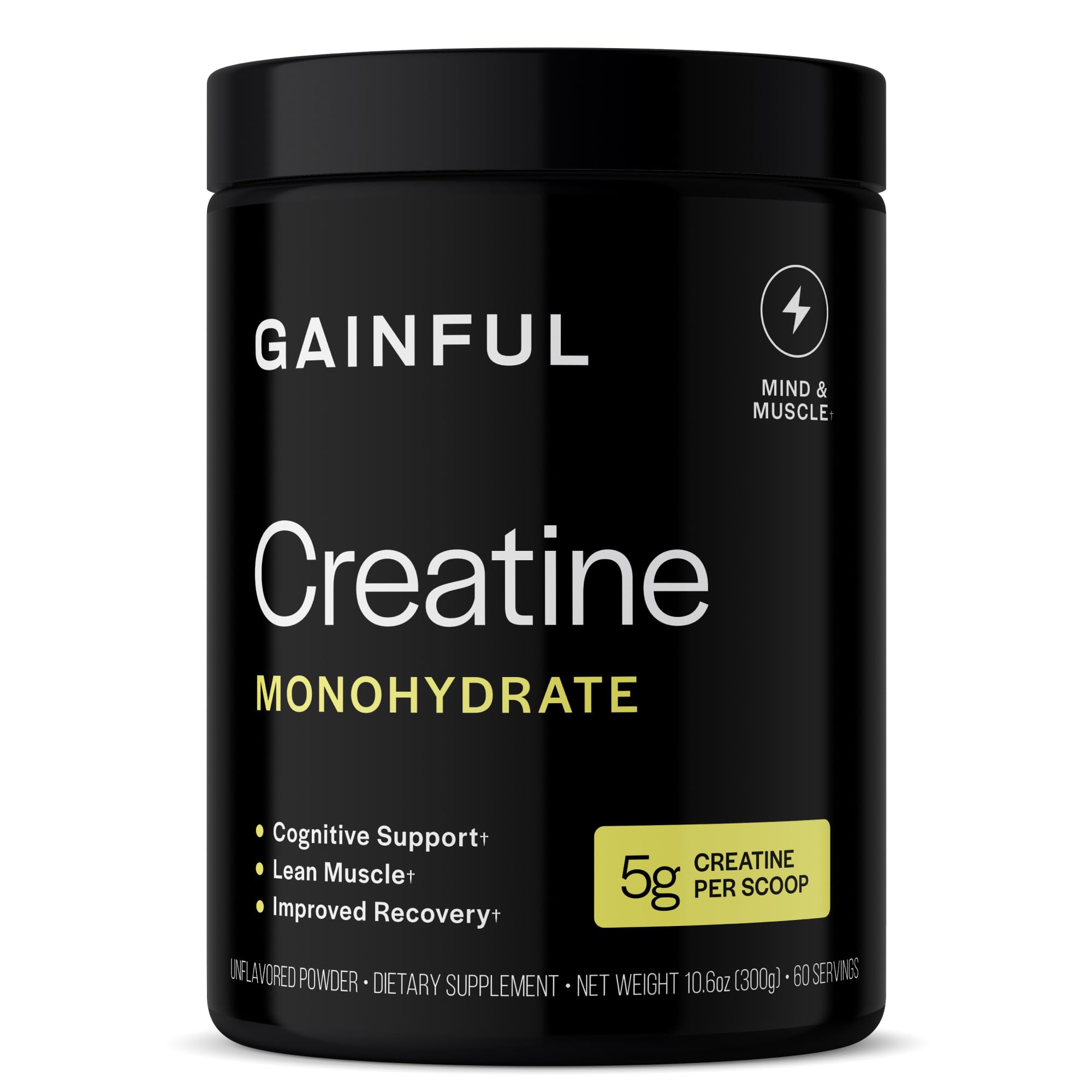 Gainful Creatine Monohydrate Powder 283g front view
