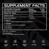 GAINS IN BULK Argi-Pump L-Arginine Supplement on a fitness table