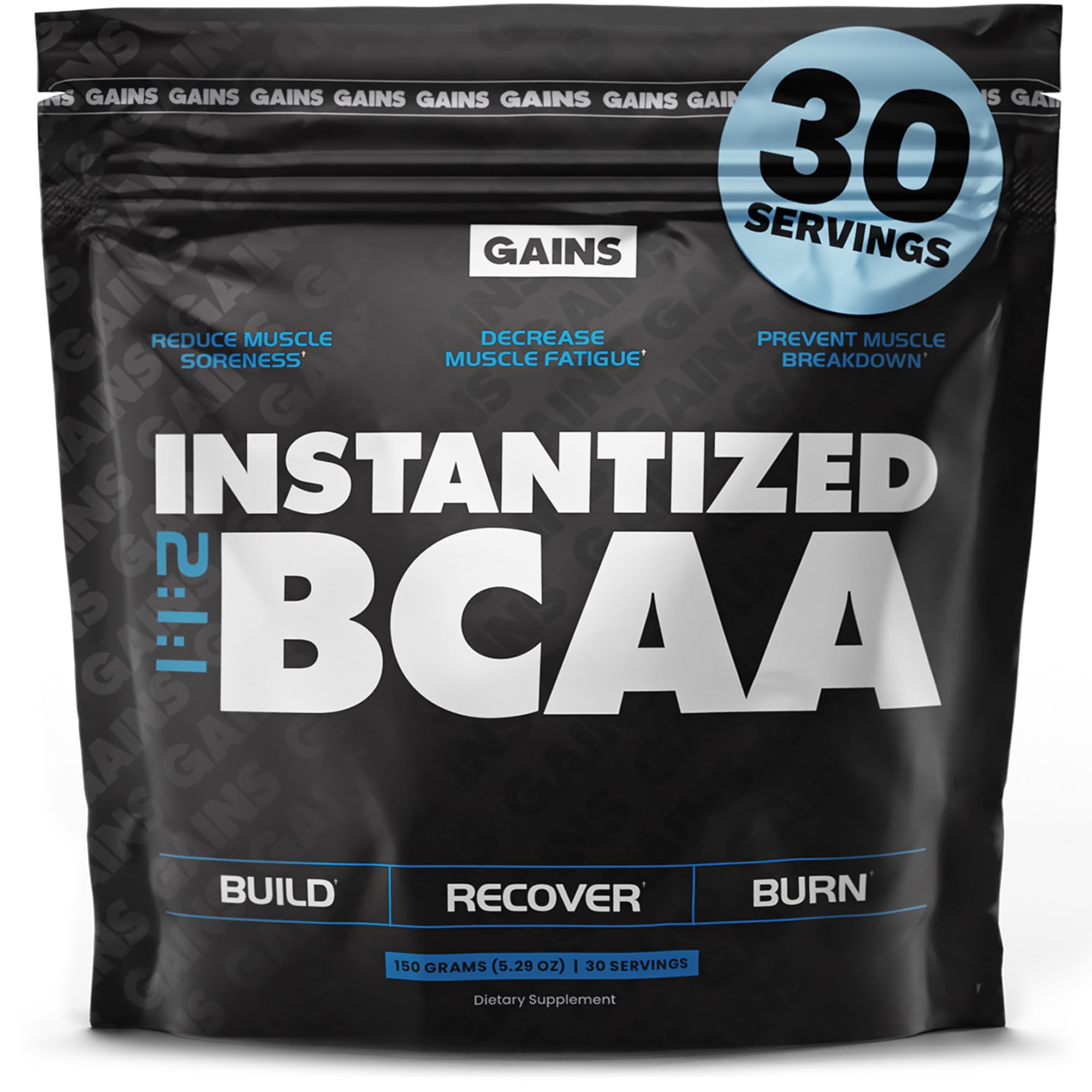 GAINS IN BULK Instantized BCAAs front view packaging