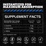 GAINS IN BULK Instantized BCAAs nutritional information