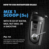 GAINS IN BULK Instantized BCAAs nutritional information label