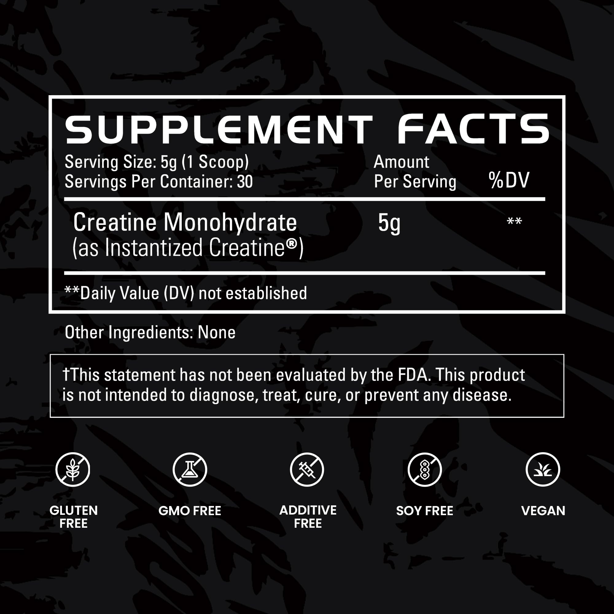 GAINS IN BULK Instantized Creatine 150g powder ingredients list