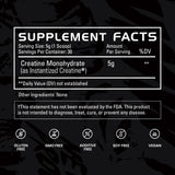 GAINS IN BULK Instantized Creatine 150g powder ingredients list