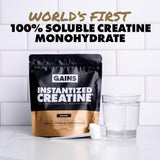 GAINS IN BULK Instantized Creatine 150g powder with scoop