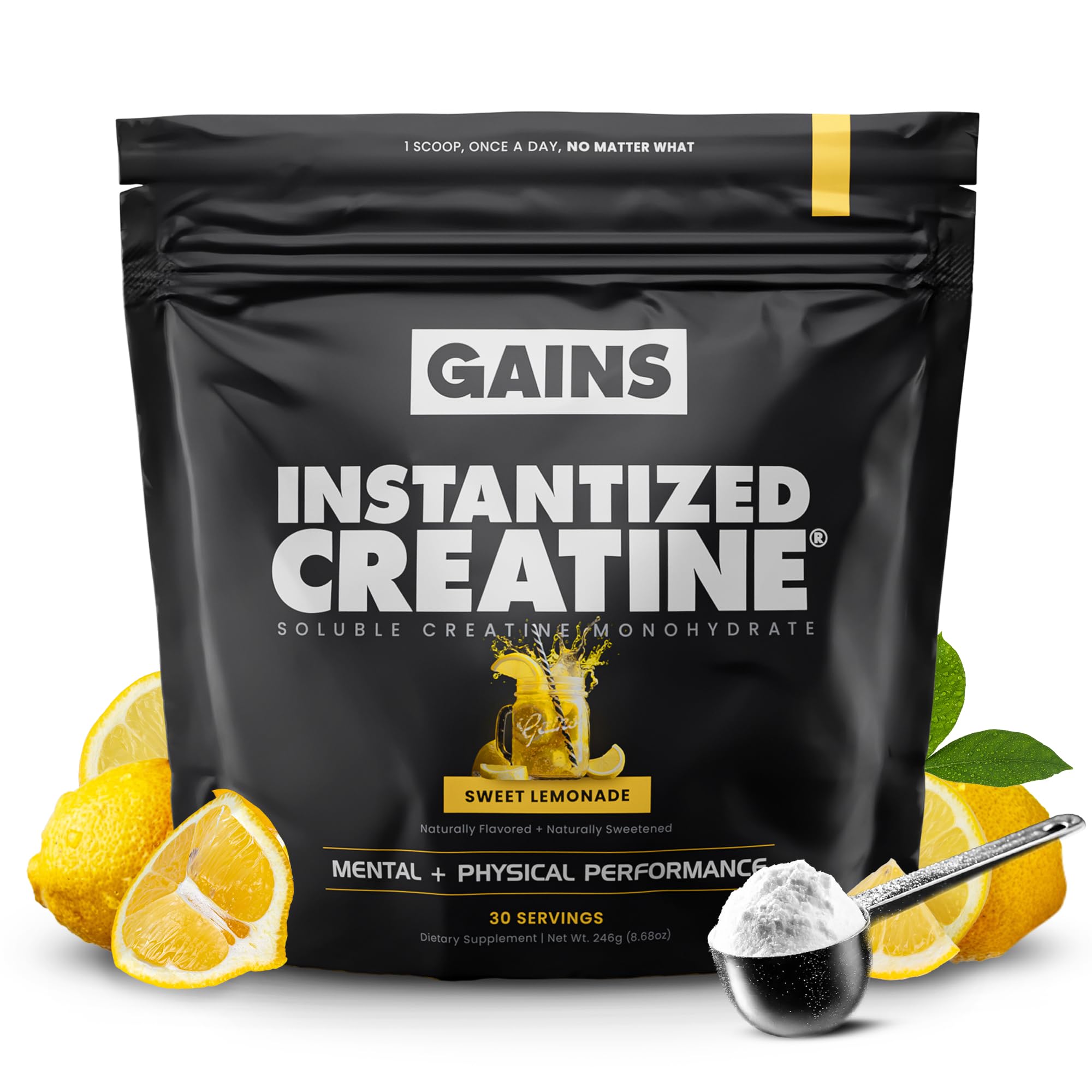 GAINS IN BULK Instantized Creatine 290g front view