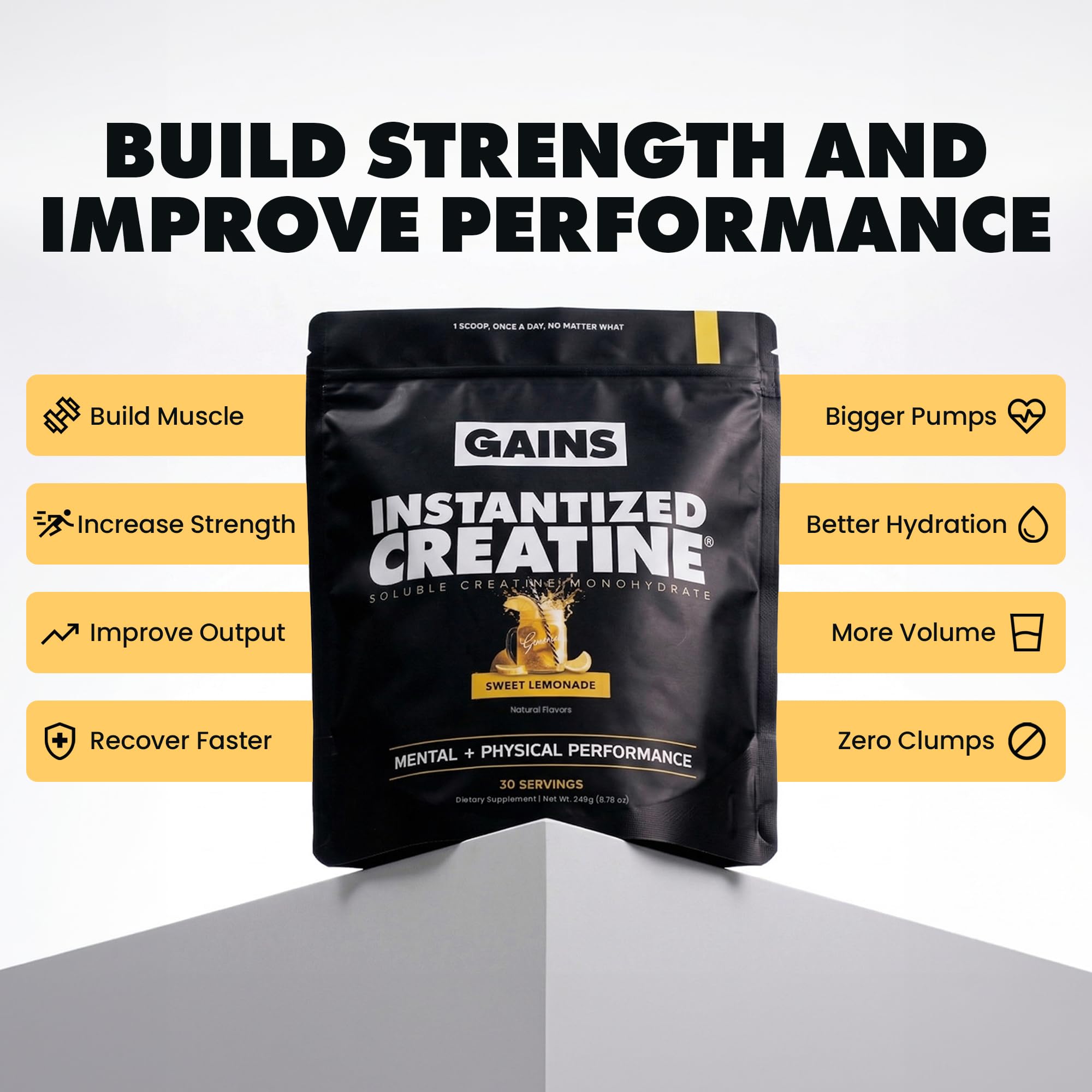 GAINS IN BULK Instantized Creatine 290g packaging