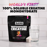 GAINS IN BULK Instantized Creatine Powder 235g side view