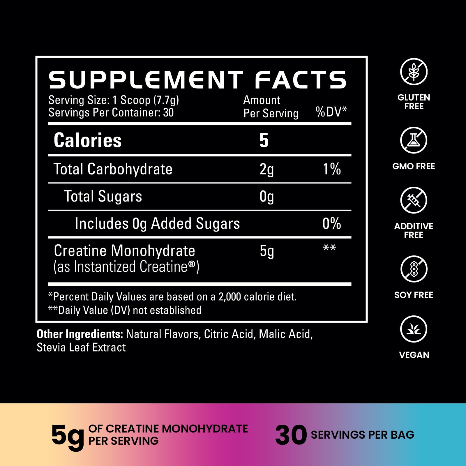 GAINS IN BULK Instantized Creatine Powder 235g with workout gear