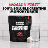 GAINS IN BULK Instantized Creatine Powder close-up