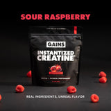 GAINS IN BULK Instantized Creatine Powder scoop and powder