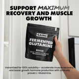 GAINS IN BULK L-Glutamine Powder in a shaker bottle