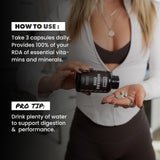 GAINS IN BULK Square 1 Multivitamin capsules close-up