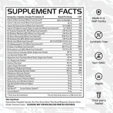 GAINS IN BULK Square 1 Multivitamin capsules with a glass of water