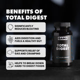 GAINS IN BULK Total daily Multi-Enzymes 90 Capsules bottle with label