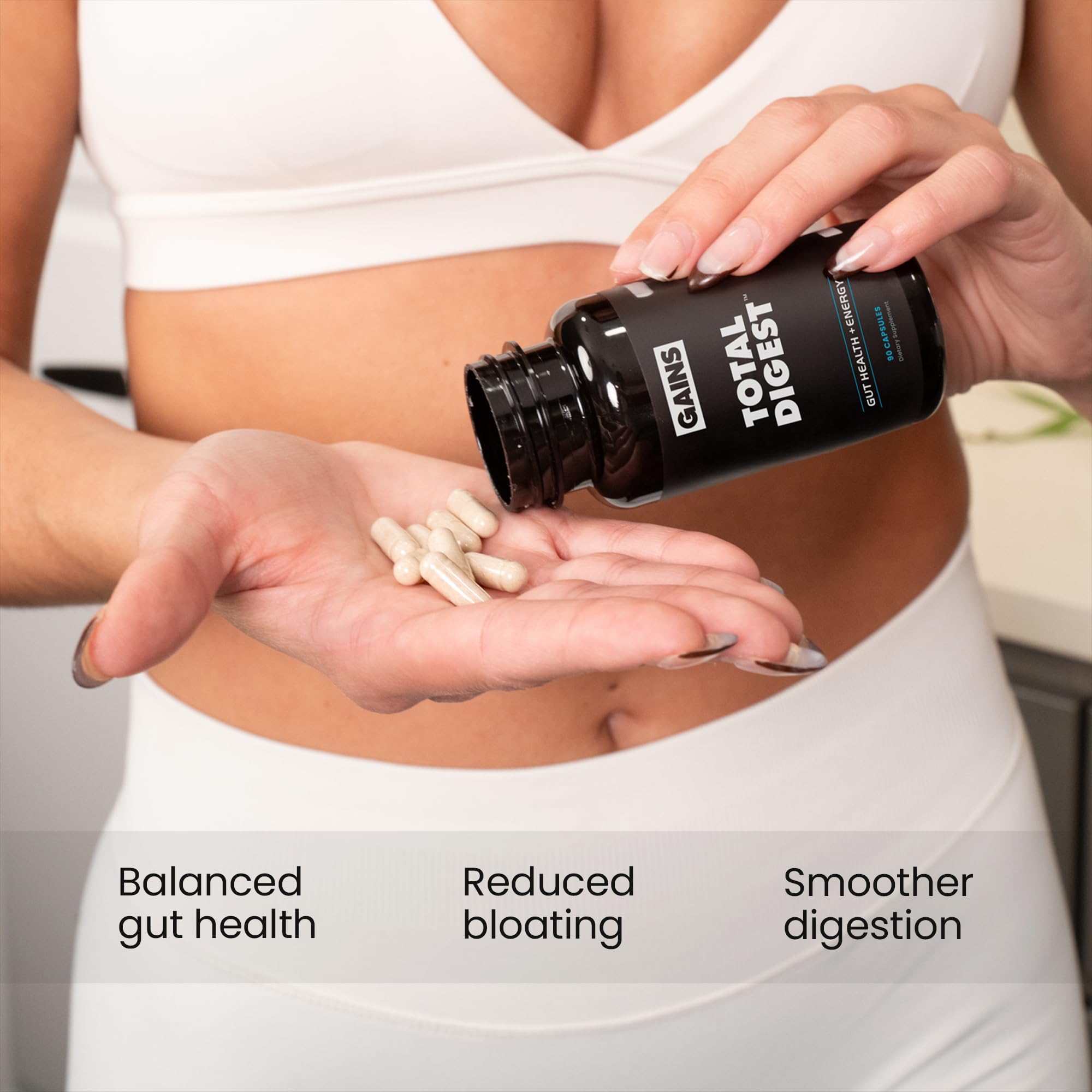 GAINS IN BULK Total daily Multi-Enzymes 90 Capsules ingredients list