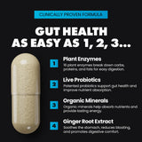 GAINS IN BULK Total daily Multi-Enzymes 90 Capsules opened bottle